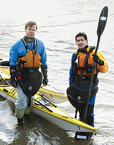 kayakers Paul Redzimski and Mike Agostinelli